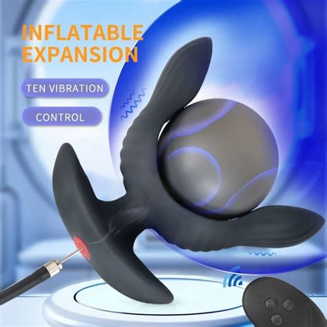 Inflatable Butt Plug Anal Vibrator Prostate Massager Vaginal Dilator G Spot Expansion Stimulator