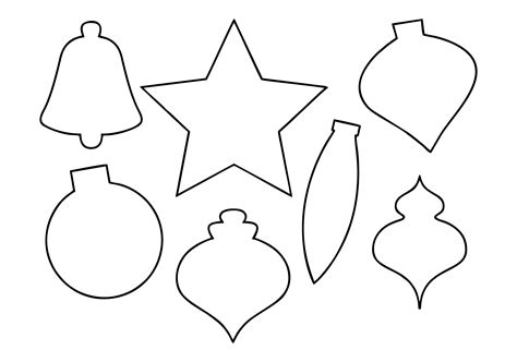 Christmas Ornament Templates - 15 Free PDF Printables | Printablee