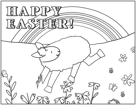 Easter Lamb Coloring Pages