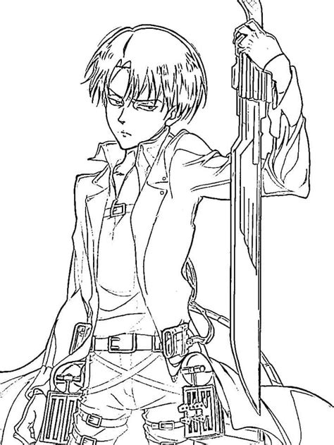 Dibujos De Levi Vs Kenny Ackerman Para Colorear Para Colorear Pintar E