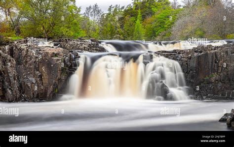 Low Force Waterfall Teesdale Near Barnard Castle County Durham Stock