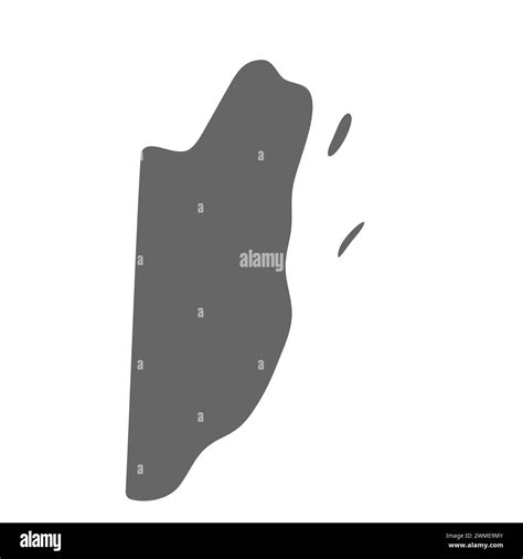 Belize Country Simplified Map Grey Stylish Smooth Map Vector Icons