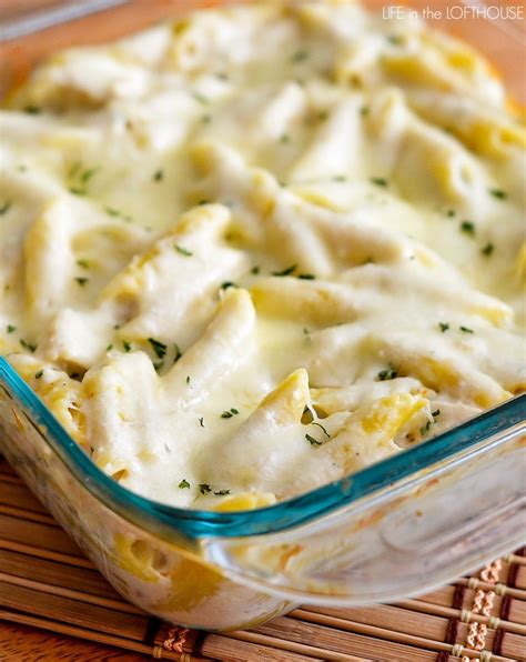 Three Cheese Chicken Alfredo Bake