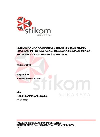 Ta Perancangan Corporate Identity Dan Media Promosi Pt Reksa Abadi