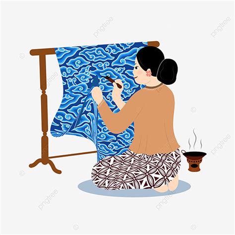 Día Del Batik Png Dibujos Batik Indonesia Mujeres Indonesias Png Y