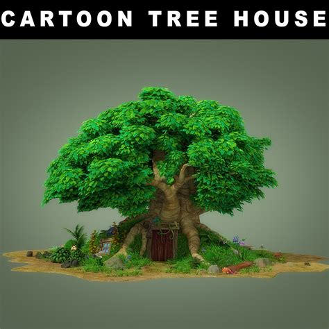 Cartoon Tree House 3d Model 15 Max Obj Unknown Fbx 3ds Free3d