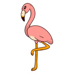 Design PNG E SVG De Bico De Bico De Flamingo Rosa Fofo Liso Para Camisetas