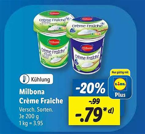 Milbona Saure Sahne Angebot Bei Lidl 1Prospekte De