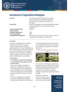 Introduction Lagriculture Biologique Introduction L