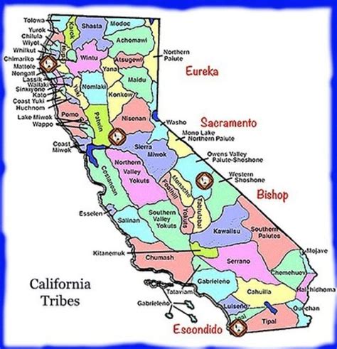 Native American Tribes In California Map