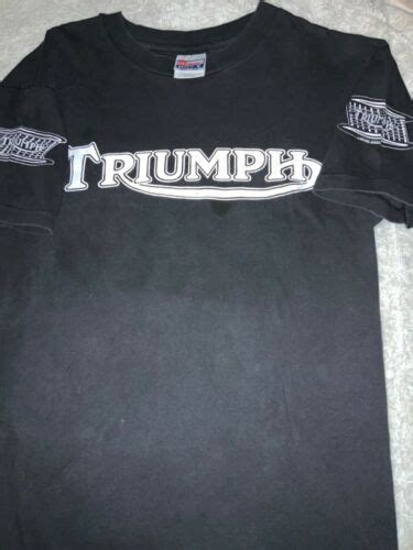 Vintage Triumph Motorcycles T Shirt L Hanes Ebay