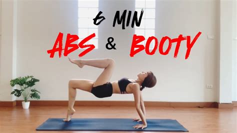 6 Min Abs And Booty Workout No Squat Youtube