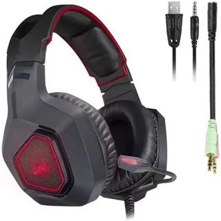 Fone De Ouvido Over Ear Gamer Knup KP 488 Preto E Vermelho Shopee Brasil