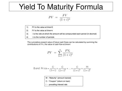 Ppt Yield To Maturity Formula Powerpoint Presentation Free Download Id2938012