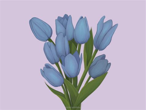 Blue Tulips By Patricia Peñera On Dribbble