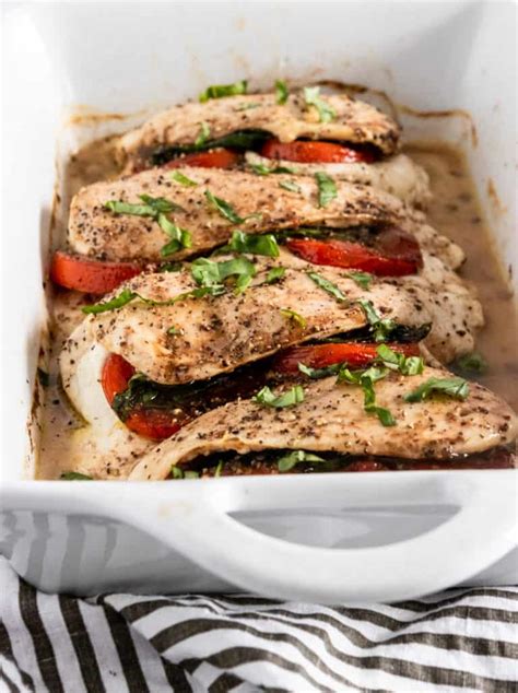 Baked Mozzarella Stuffed Chicken With Tomato And Basil Lemons Zest