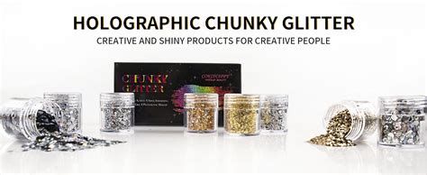 Cokohappy 8 Boxes Gold Silver Body Chunky Glitter Makeup