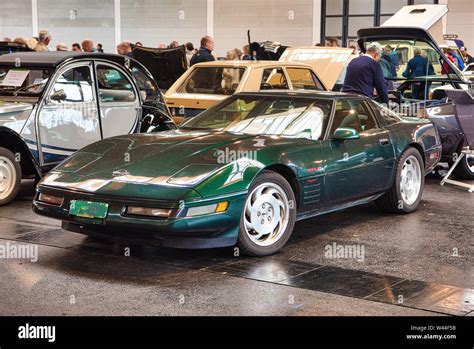 Friedrichshafen May 2019 Dark Green Chevrolet Corvette C4 1995 Coupe