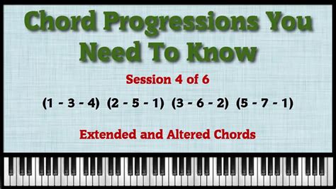 Chord Progressions You Need To Know Session 4 Youtube