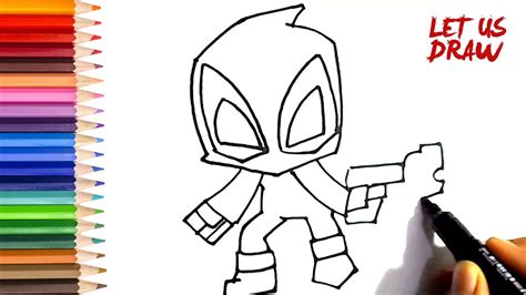 How To Draw Chibi Deadpool And Deadpool Face Easy Step By Step Guide Let Us Draw Youtube