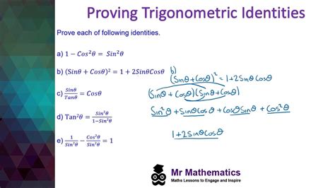 Proving Trigonometric Identities Mr Mathematics Youtube