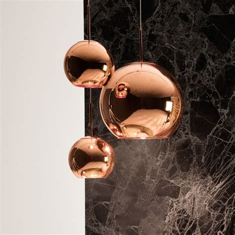 Candeeiro Suspenso Redondo Tom Dixon Copper Trio Luzes Lumories Pt