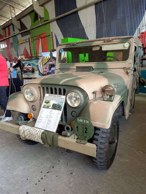 Jeep Ika M Classic Argentine Military Car Front View Editorial