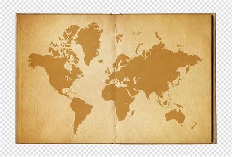 Carte Du Monde Vintage Sur Un Vieux Livre Ouvert Psd Premium