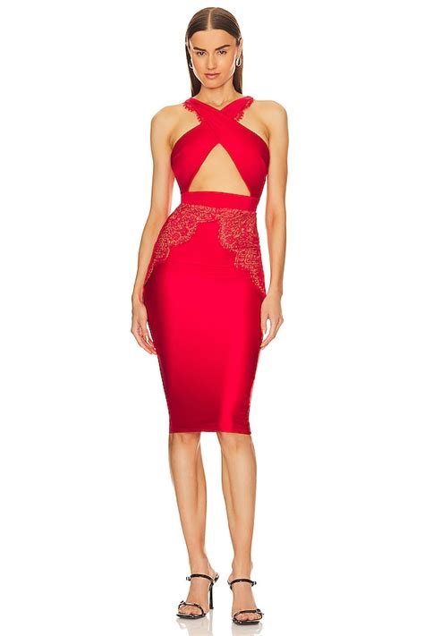 Michael Costello X Revolve Philip Midi In Red Revolve