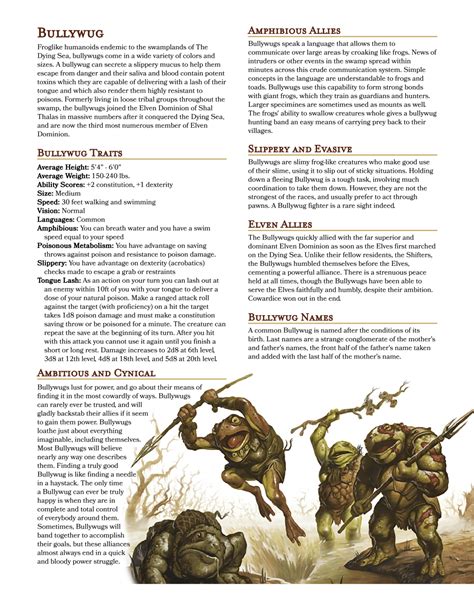 Dnd 5e Homebrew — Races By Paladinofdoge