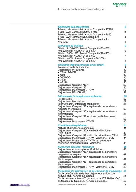 Pdf Annexes Techniques E Catalogue Schneider Electricdisjoncteurs