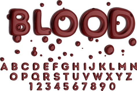 Blood Alphabets Vector Template 13449963 Vector Art At Vecteezy