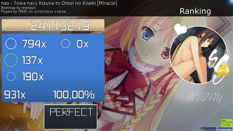 Osu Catch Towa Naru Kizuna To Omoi No Kiseki Tv Size Miracle Hd