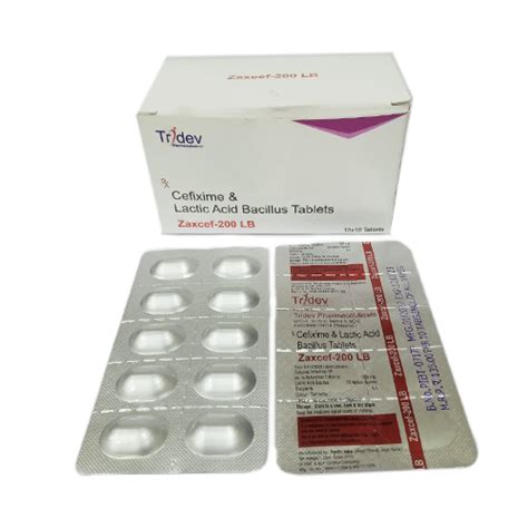 ZAXCEF 200 LB Tablets Tridev Pharmaceuticals