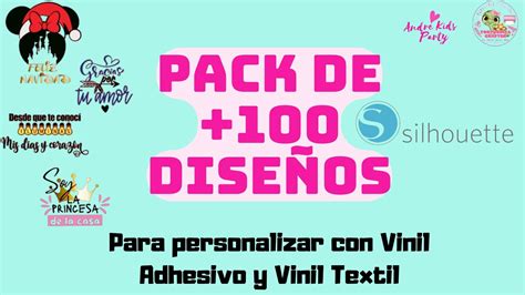 PACK de Diseños para personalizar con Vinil Adhesivo y Vinil Textil