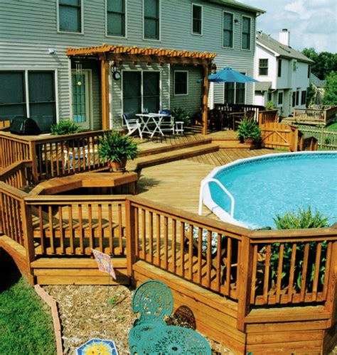 21 Gorgeous Pool Deck Ideas And Designs With Pictures Deck With Pergola Pergola Patio Pool