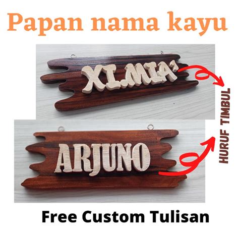 Jual Angka Huruf Timbul Tulisan Kayu Custom Papan Nama Kayu Tulisan