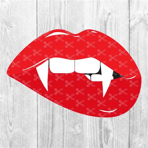 Halloween Vampire Red Lips Svg Png Dxf Cut Files For Cricut And Silhouette