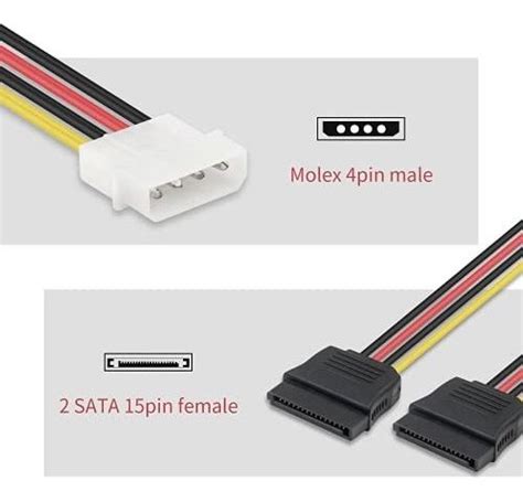 Cable Serial Duttek Adaptador De Corriente Molex A Sata S Cuotas