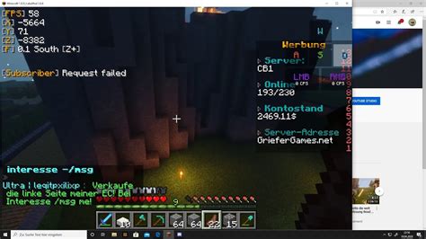 Minecraft Livestream Griefergames Einzelspieler Und Co Youtube