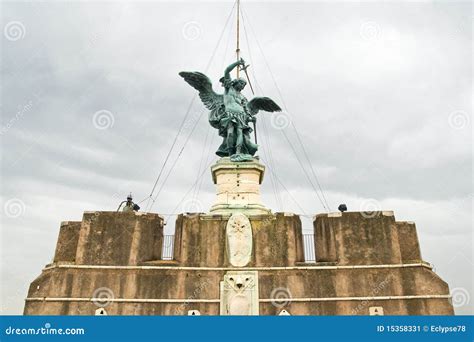 Castle Sant Angelo in Rome, Italy Stock Image - Image of archeology ...