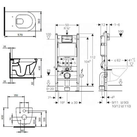 Geberit Pack Wc Bati Support Duofix Cuvette Suspendue Sans Bride