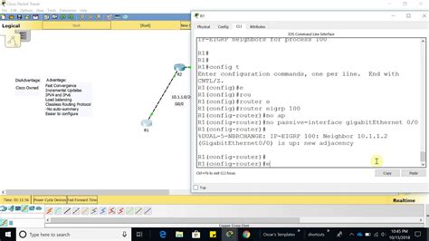 CCNA Packet Tracer Lab Configuring Passive Interface In A EIGRP