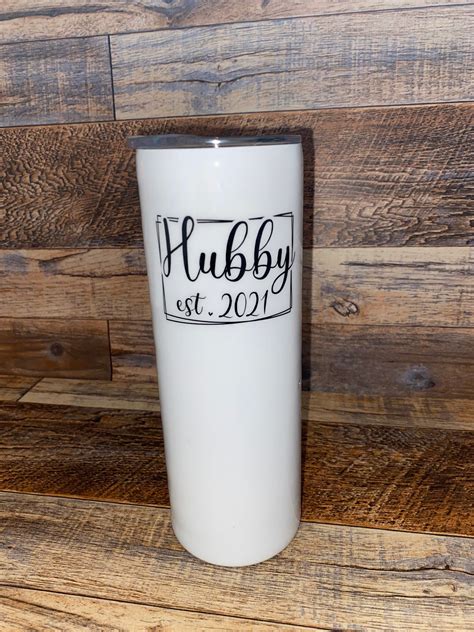 Hubby And Wifey Tumbler Set 20oz Couples Tumblers Husband Etsy