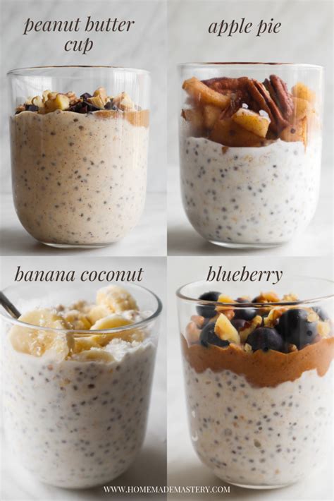 Healthy Overnight Oats Recipe 4 Ways Homemade Mastery