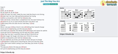 Chord Just The Way You Are Tab Song Lyric Sheet Guitar Ukulele Chords Vip