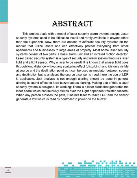 Laser Security System Project Report Pdf 9