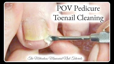 Pov Salon Pedicure Tutorial Up Close Big Toenail Cleaning Real Time