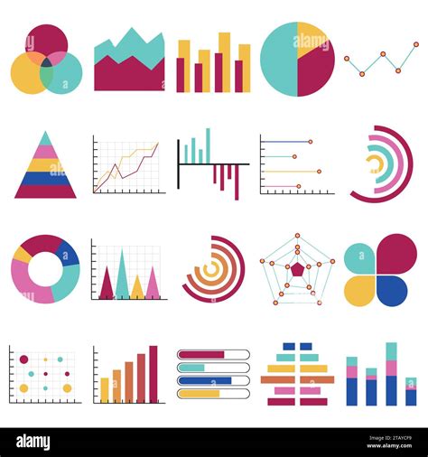 Business Data Graphs Financial And Marketing Charts Market Elements