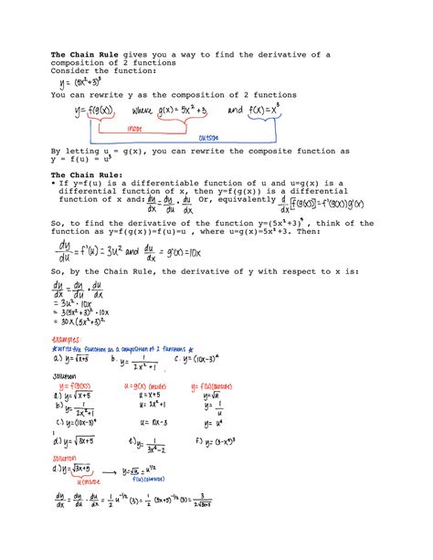 The Chain And Power Rules The Chain Rule Gives You A Way To Find The